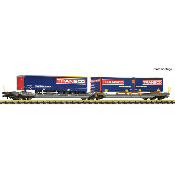 Fleischmann N DC Doppeltaschen-Gelenkwagen T3000e, HUPAC