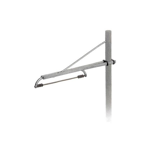 Sommerfeldt H0m Ausleger mit Klemmen zu Holz-Streckenmast, FO, MGB, 2 St&uuml;ck