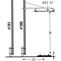 Sommerfeldt H0m Ausleger mit Klemmen zu...