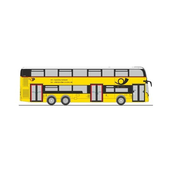 Rietze H0 Alexander Dennis Enviro500 Postauto - Expressbus (103 Iseltwald Expressbus)