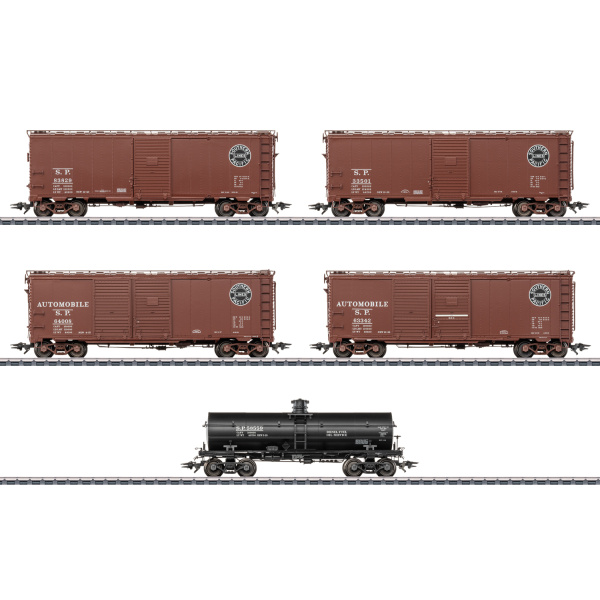 M&auml;rklin H0 AC G&uuml;terwagen Southern Pacific, 5 Wagen