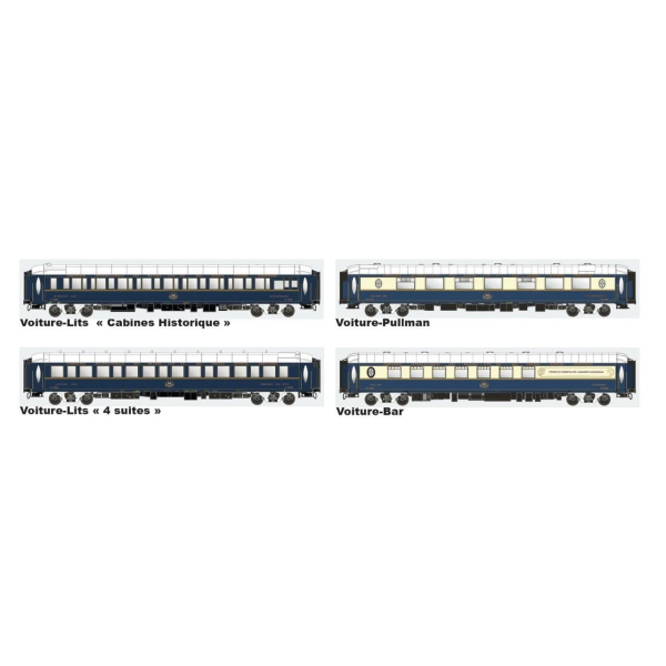 L.S. Models H0 AC Personenwagen CIWL "VSOE", 4 Wagen