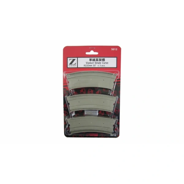 Rokuhan Z Viadukt, gebogen, 1-gleisig, R220 mm 30&deg; (S012)