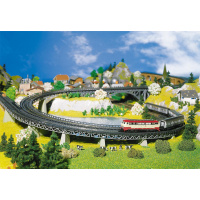Faller N Auffahrten, gebogen, R2: 225mm, 6 St&uuml;ck