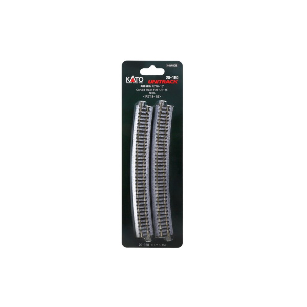 KATO N Gleis Unitrak gebogen R 718mm 15&deg;, 4 St&uuml;ck