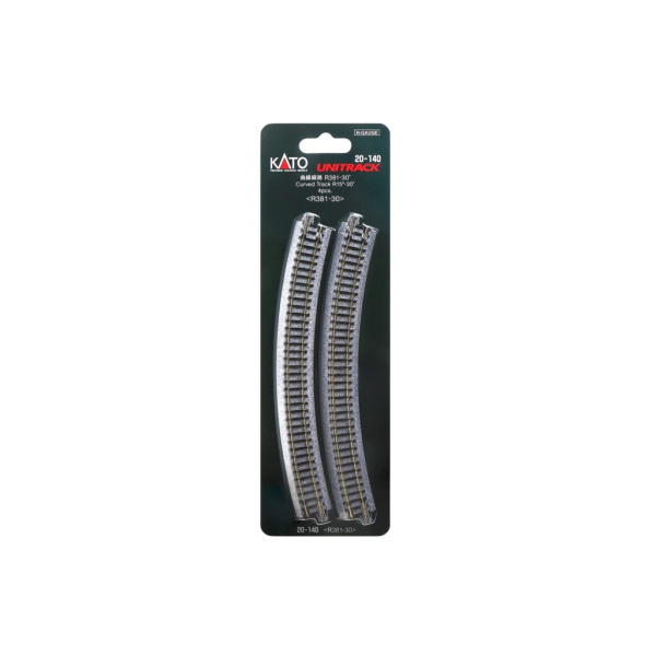 KATO N Gleis Unitrak gebogen R 381mm 30&deg;, 4 St&uuml;ck