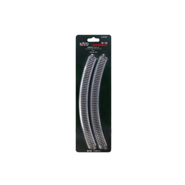 KATO N Gleis Unitrak gebogen R 348mm 45&deg;, 4 St&uuml;ck