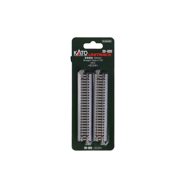 KATO N Gleis Unitrak gerade 124 mm, 4 St&uuml;ck