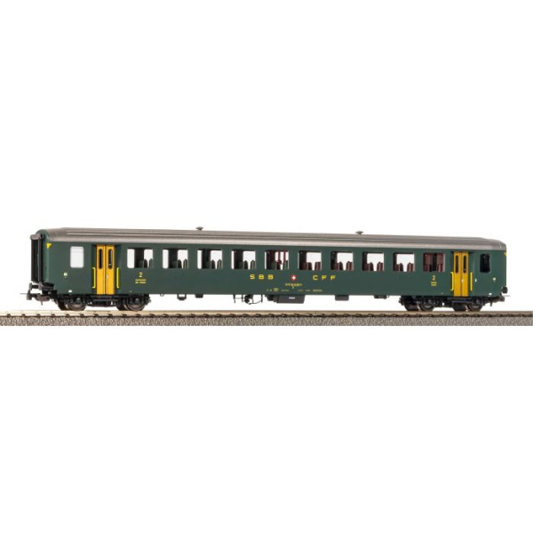 PIKO H0 DC Personenwagen EW I B, SBB, 2. Klasse, gr&uuml;n, alte Schrift