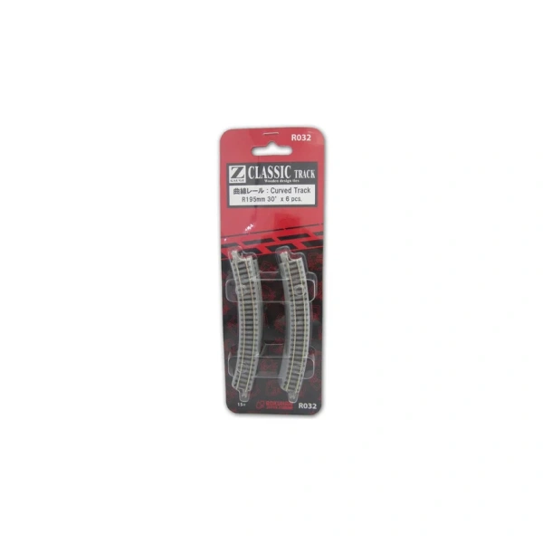 Rokuhan Z Gleis gebogen R195, 30&deg;, 6 St&uuml;ck (R032)