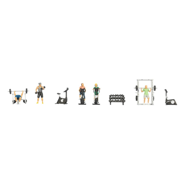NOCH H0 Figuren-Themenwelt &bdquo;Fitness-Studio"