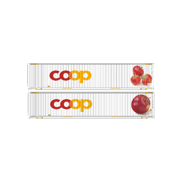 Aare Valley Models H0 Container 45 Fuss COOP Erdbeere - Apfel