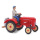 BUSCH H0 Traktor Porsche Junior K mit B&auml;uerin und Milchkannen