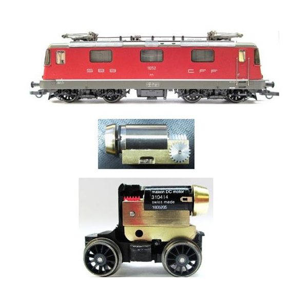 sb-Modellbau H0 Motorisierungssatz M&auml;rklin / Trix SBB Re 4/4 II (mit Trommelkollektormotor)