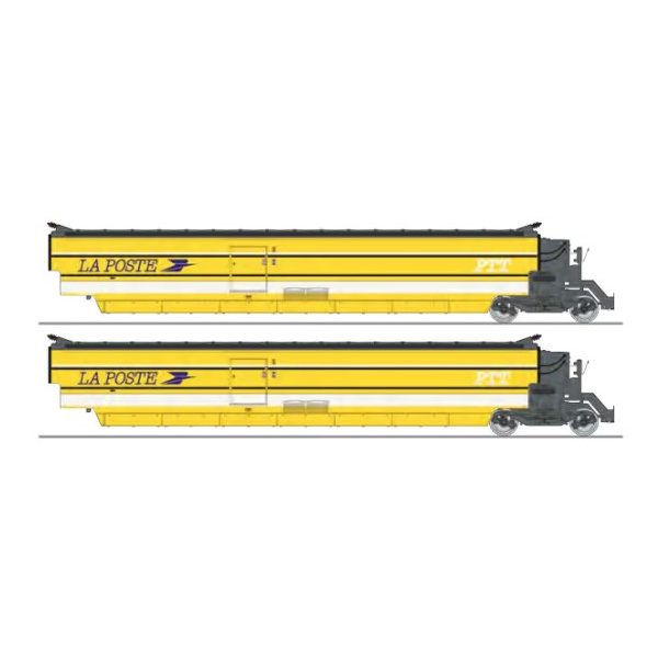 REE H0 DC Triebzug TGV PSE "La Poste" Zwischenwagen 2-teilig