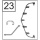 Roco H0 Teilesatz Griffe Front Re 4/4 II Swiss Express, NCS grau
