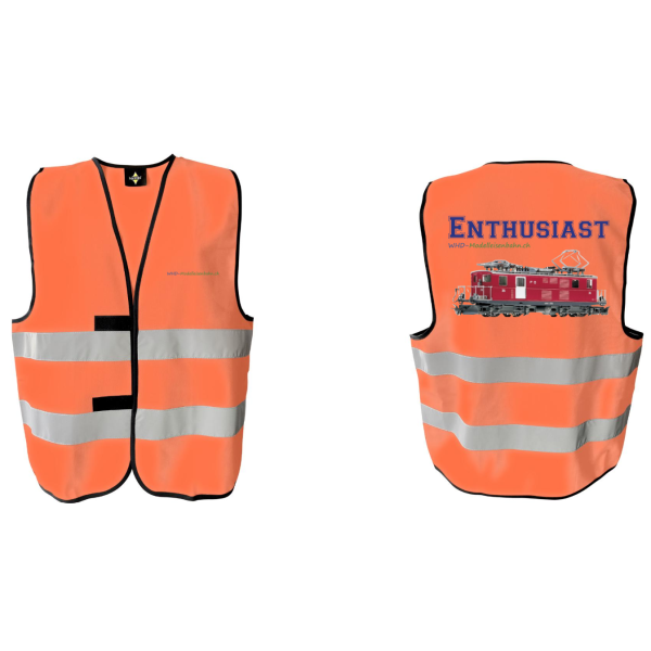 Gilet de s&eacute;curit&eacute; WHD &laquo; Enthusiast &raquo; pour les passionn&eacute;s de trains et les amateurs de chemins de fer