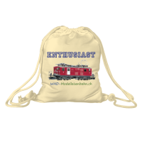 WHD cotton gym bag, beige, &lsquo;Enthusiast&rsquo;