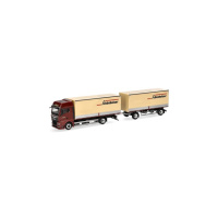 Herpa H0 MAN TGX GX Koffer-H&auml;ngerzug (Pritsche/Plane...