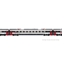 Lima H0 DC Triebzug ETR 610 neue Lackierung mit roten T&uuml;ren, SBB, 4-teiliges Grundset, Ep. VI, analog