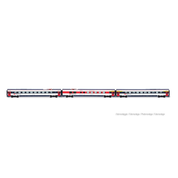 Lima H0 DC Triebzug ETR 610, SBB, 3-teiliges Erg&auml;nzungsset A, B, WR neue Farbgebung, Ep. VI