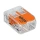 Verbindungsklemme WAGO 221 2&times;0.2&hellip;4mm&sup2; Hebel 32A 450V orange transparentt