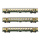 PIKO H0 DC Personenwagen SOB EW I 2. Klasse, mit Mittelschrift, SOB, Ep. V,3-teiliges Set