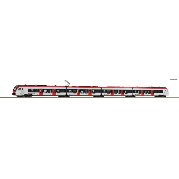 Roco H0 AC Elektrotriebzug &bdquo;FLIRT Evo&ldquo; &ndash; &bdquo;Black Edition&ldquo;, SBB,  4-tlg. Set: , digital Sound