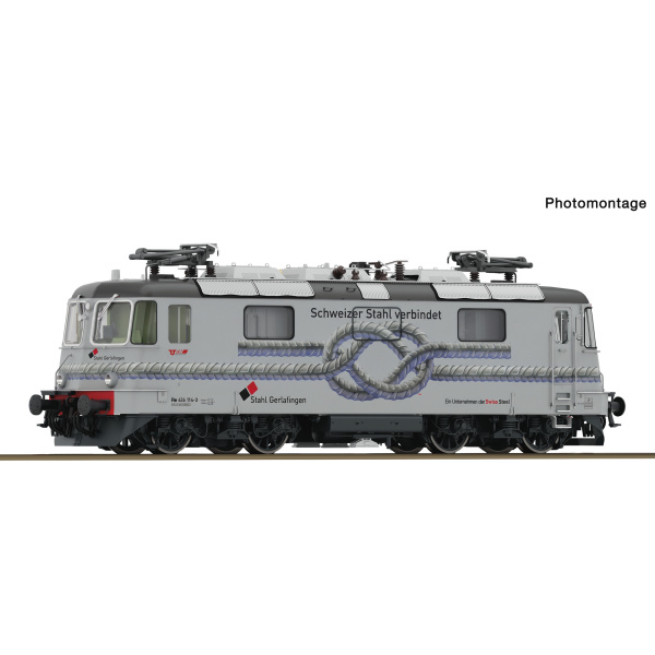 Roco H0 DC Elektrolokomotive Re 436 114-3, RM &bdquo;Stahl Gerlafingen&ldquo;, digital Sound