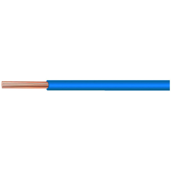 Litze 0,75mm2, Kupfer, PVC hellblau, Rolle &agrave; 100m