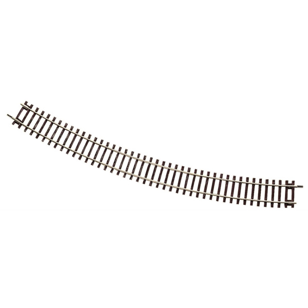 Roco Line H0 Gleis gebogen mit Holzschwellen, R6, 30&deg;