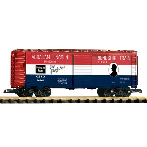PIKO G DC Gedeckter G&uuml;terwagen der CB&Q (Chicago, Burlington & Quincy), Box Car