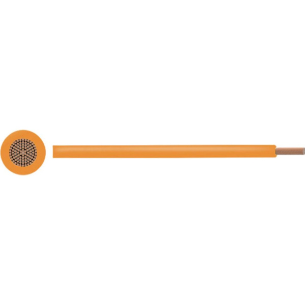 Litze 0,75mm2, Kupfer, PVC orange, Rolle &agrave; 100m