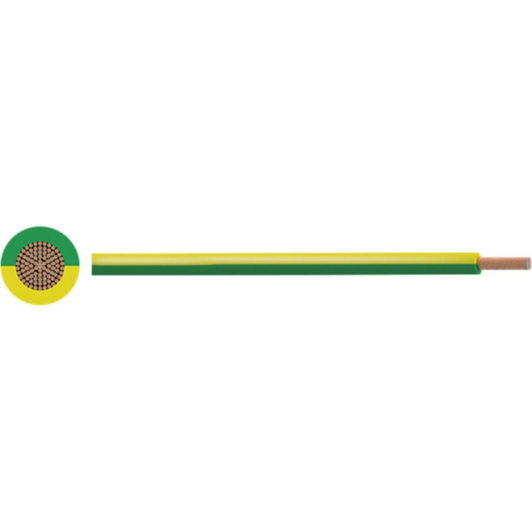 Litze 0,75mm2, Kupfer, PVC gr&uuml;n-gelb, Rolle &agrave; 100m