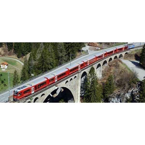 BEMO H0m Personenwagen B 574 01 AGZ RhB, Mittelwagen, Innenbeleuchtung